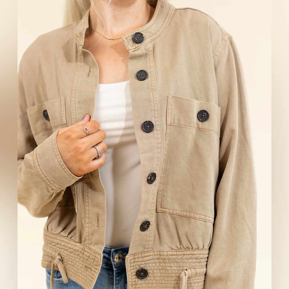 Rails Tan Button-Up Jacket